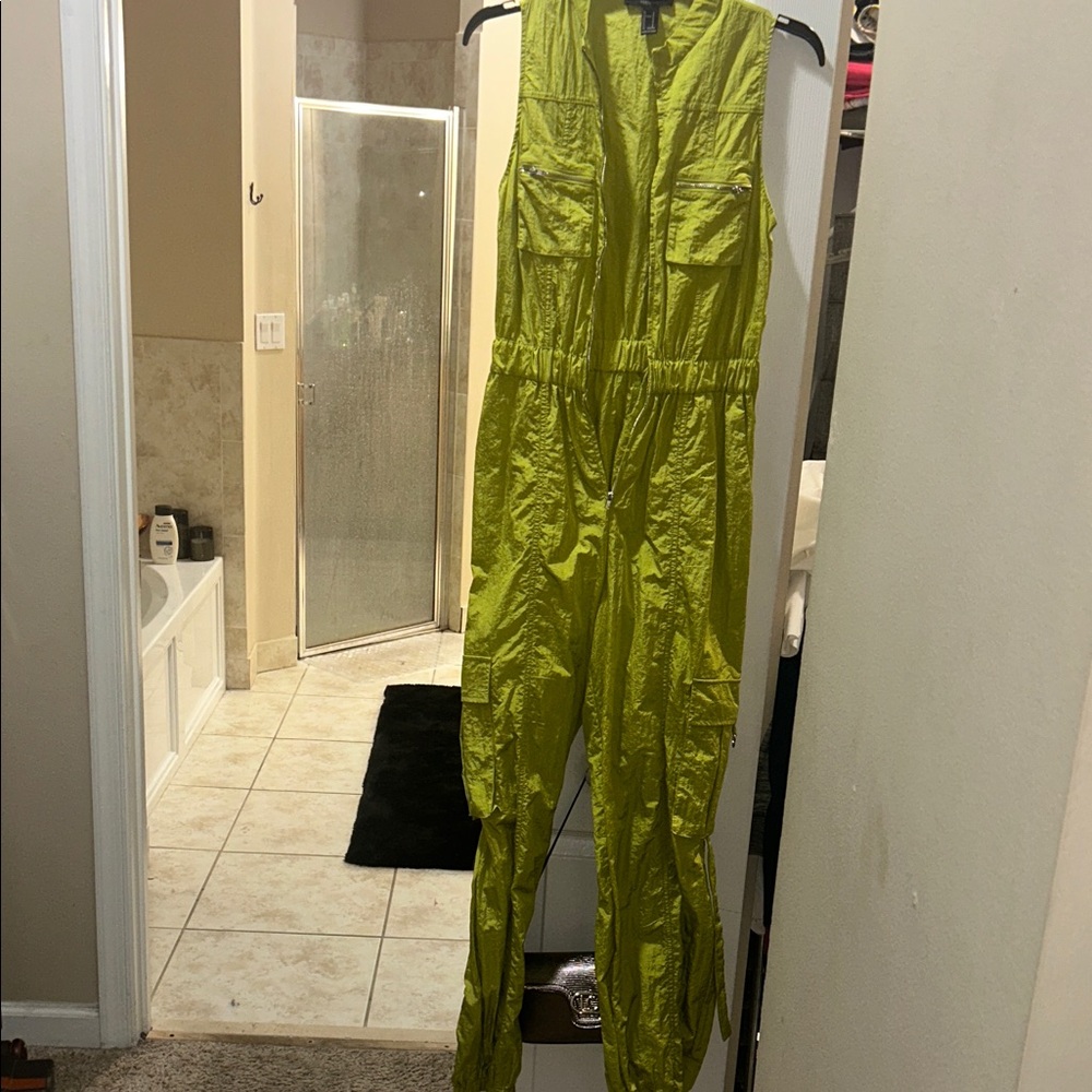 Forever 21 Vibrant Lime Jumpsuit